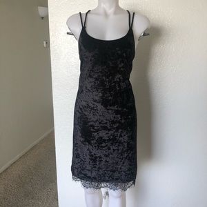 Black velvet dress